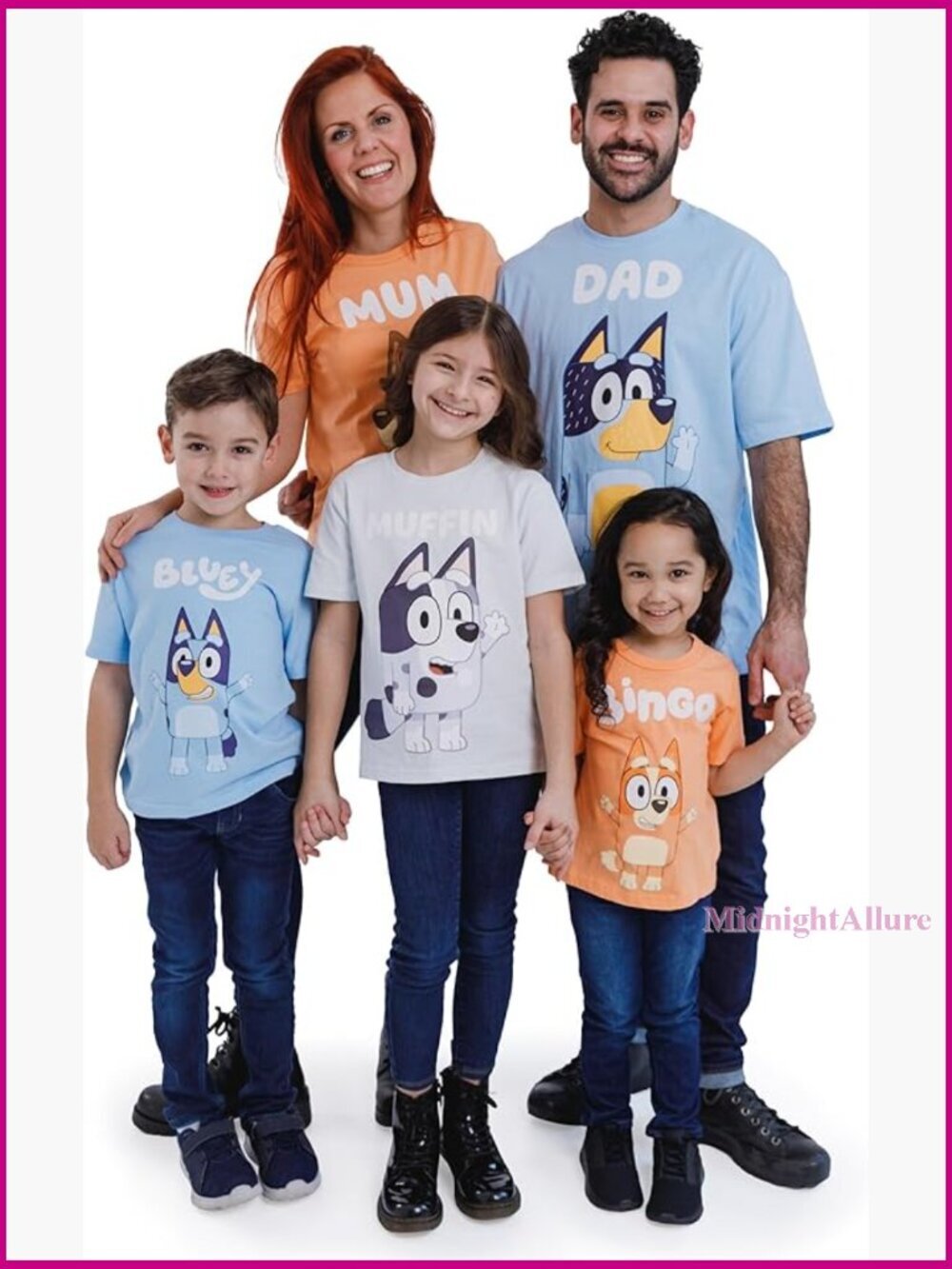 Matching Family T-Shirt Toddler to Adult Sizes Crew Neck Short Sleeve